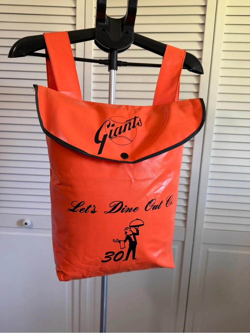 Vintage San Francisco Giants baseball backpack let’s dine out